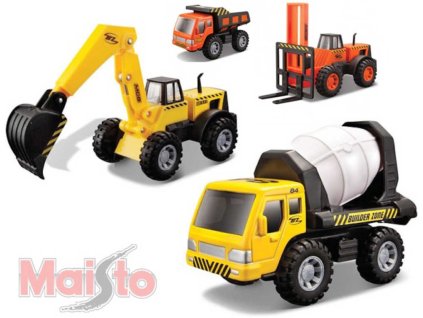 MAISTO Auto stavební  1:32-44 plast 4 druhy 2 barvy