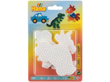 HAMA Midi podložka na zažehlovací korálky auto + zvířátka set 3ks na kartě