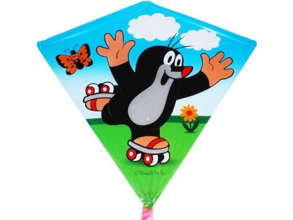 KRTEK (Krteček) Drak létající plastový 68x73cm Krteček na bruslích