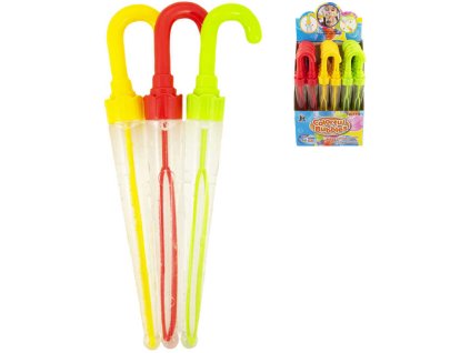 Bublifuk deštník 130ml dětský bublifukovač 37cm 3 barvy
