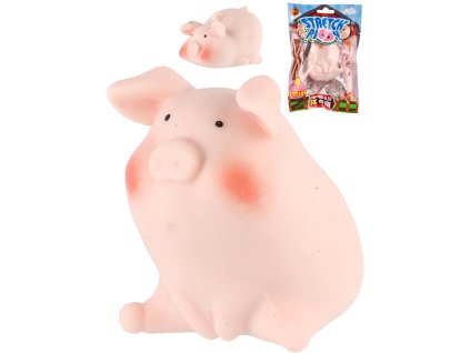 Prasátko mačkací antistresové strečové zvířátko v sáčku silikon 3 druhy