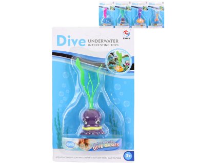 Zvířátko veselé na potápění do vody s křidélky 4 druhy plast