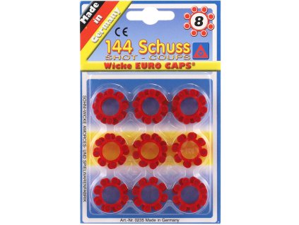 Náboje kapsle "8" 144 ran (18 věnečků) na kartě náhradní do pistole kapslovky