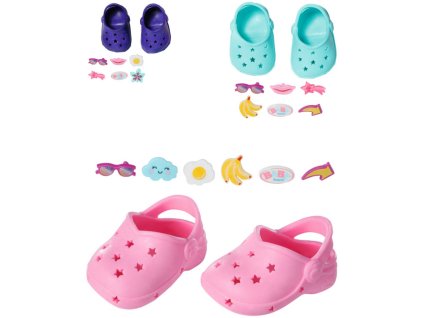 ZAPF BABY BORN Sandálky gumové 1 pár pro panenku miminko 3 druhy