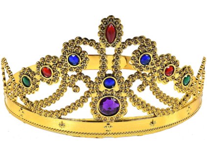 KARNEVAL Korunka princezna zlatá s drahokamy *KARNEVALOVÝ DOPLNĚK*
