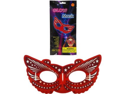 KARNEVAL Maska na obličej svítící ve tmě různé druhy *KARNEVALOVÝ DOPLNĚK*