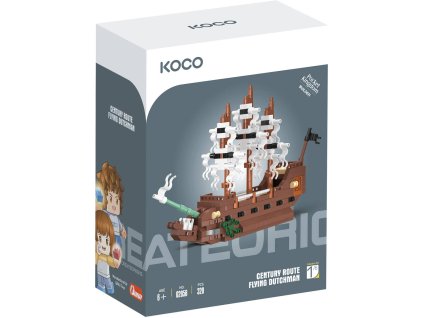 KOCO Stavebnice mini loď Bludný Holanďan 320 dílků plast v krabici