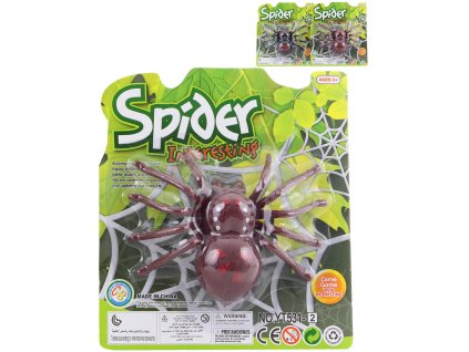 Pavouk lezoucí zvířátko natahovací na klíček plast 2 druhy