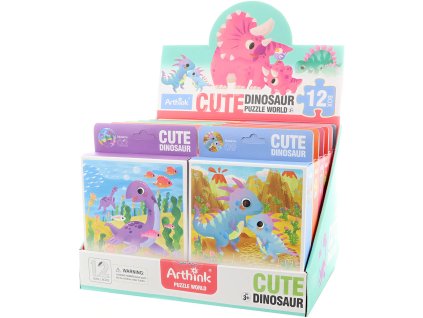 Puzzle dino baby skládačka dinosauři 12 dílků různé druhy