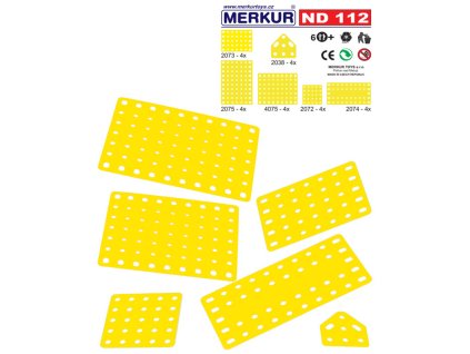 MERKUR ND112 Desky velké plastové set 24ks KOVOVÁ STAVEBNICE