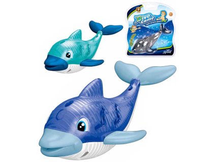 Potápěcí delfín 14cm na baterie na potápění do vody Světlo 3 barvy