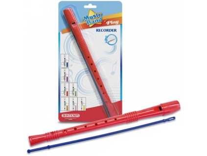 BONTEMPI Flétna dětská červená sopránová plast *HUDEBNÍ NÁSTROJE*