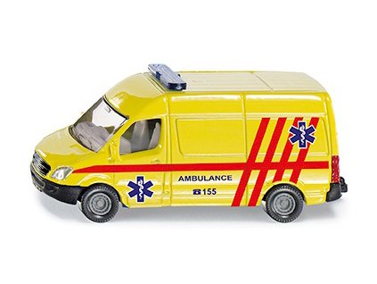 SIKU Auto ambulance dodávka žlutá CZ model kov 0809