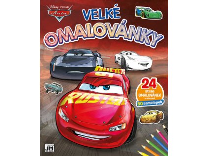JIRI MODELS Omalovánky velké se samolepkami Auta (Cars)