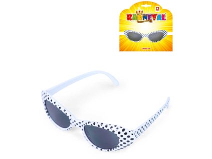 KARNEVAL Brýle retro puntíkované černobílé *KARNEVALOVÝ DOPLNĚK*