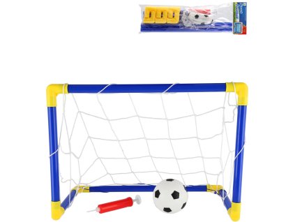 Branka fotbalová 44x31x24cm herní set s kopacím míčem a pumpičkou