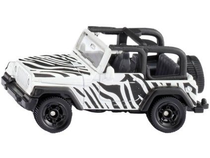 SIKU Auto Jeep Wrangler Safari černobílý kovový model 1546
