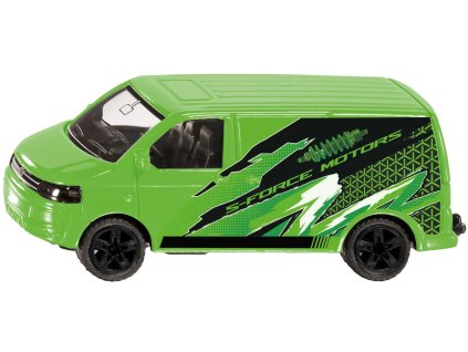 SIKU Auto Volkswagen Transporter T5 zelený s potiskem kovový model 1585