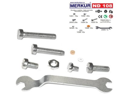 MERKUR ND108 šroubky a matičky * KOVOVÁ STAVEBNICE * Náhradní díl