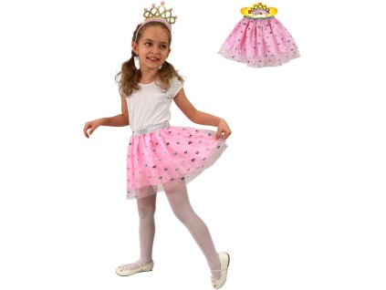 KARNEVAL Šaty princezna tutu sukýnka s čelenkou 3-7 let (104-130cm) *KOSTÝM*
