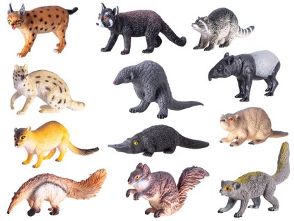 Zvířata divoká lesní 13-16cm plastové figurky zvířátka 12 druhů