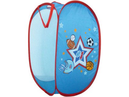 Koš textilní skládací 35x60x35cm box na hračky modrý pro kluky