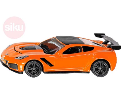 SIKU Auto oranžové sportovní Chevrolet Corvette ZR1 kovový model blister 1534