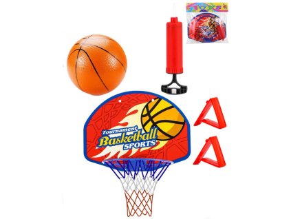 Koš basketbalový trikolora set s míčem a pumpičkou košíková