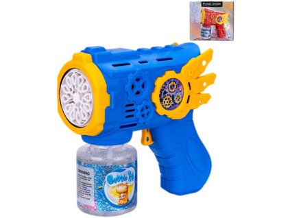 Bublifuková pistole dětský bublifukovač s náplní na baterie Světlo 2 barvy