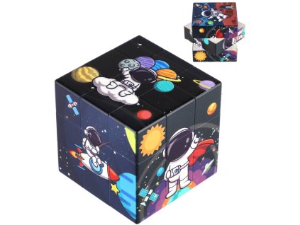 Hra Kostka (Rubikova) hlavolam vesmír 3x3x3 skládačka s obrázky