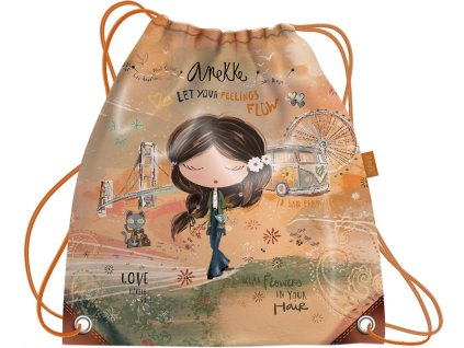 Sáček školní na přezůvky Anekke stahovací pytel na záda