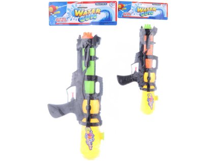 Pistole vodní 37cm se zásobníkem na vodu 2 barvy plast v sáčku