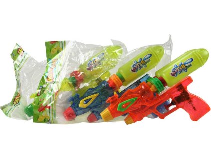 Pistole dětská vodní plastová 21cm se dvěma nádržkami na vodu 3 barvy