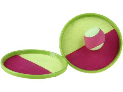 YG Sport Hra Catch ball set 2 talíře 19cm s pěnovým soft míčkem na suchý zip