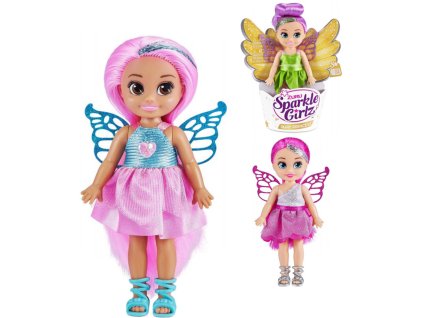 Sparkle Girlz Fairy Princess panenka s křídly víla malá v kornoutu 3 druhy