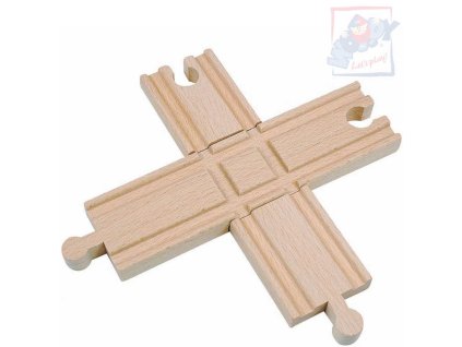 WOODY DŘEVO Křižovatka příslušenství k dráze *DŘEVĚNÉ HRAČKY*