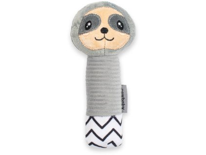 NEW BABY PLYŠ Lenochod pískací s kousátkem pro miminko