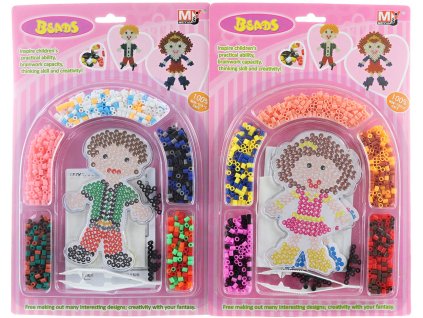 Zažehlovací korálky holka / kluk kreativní sada 2 druhy