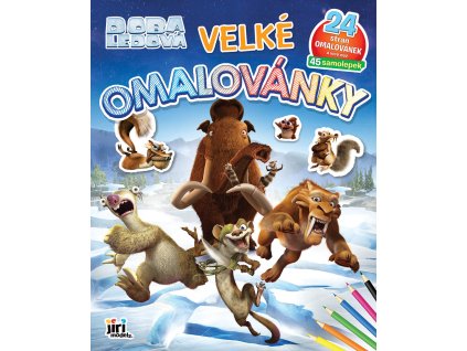 JIRI MODELS Omalovánky velké se samolepkami Doba ledová