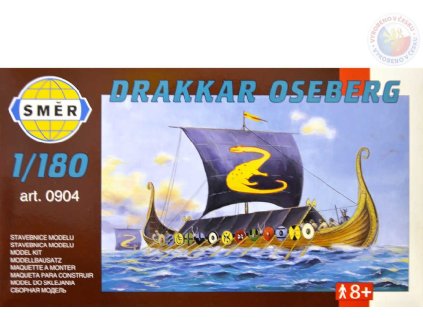 SMĚR Model loď Drakkar Oseberg 1:180 (stavebnice lodě)