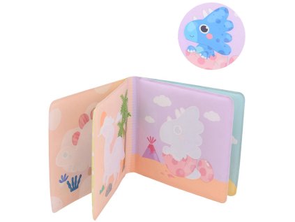 Knížka baby do vany Happy World dinosauři mění barvu do vody pro miminko