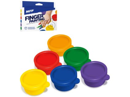Barvy dětské prstové set 6 barev 30ml malování prsty