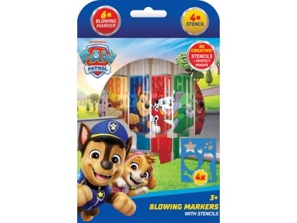 JIRI MODELS Fixy foukací 6ks Tlapková Patrola kluci set se 4 šablonami