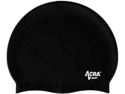 ACRA Čepice plavecká koupací silikonová do vody černá