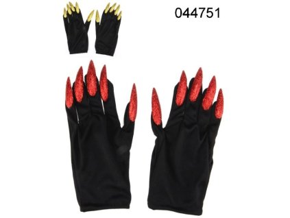 KARNEVAL Rukavice čertovské / čarodejnické 2barvy