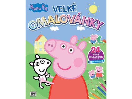 JIRI MODELS Omalovánky velké se samolepkami Peppa Pig