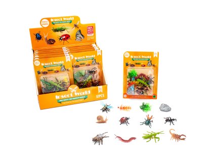 Zvířátka hmyz figurky set 12 ks 6,5 cm