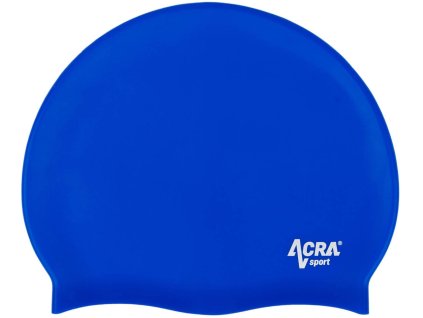 ACRA Čepice plavecká koupací silikonová do vody modrá