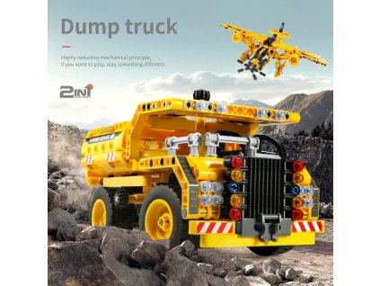 MECHANICAL MASTER - Stavebnice 2v1 Sklápěč & Letadlo 361 ks