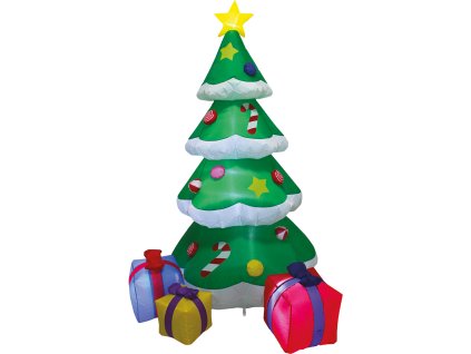 Nafukovací svítící stromeček s dárky 183 cm